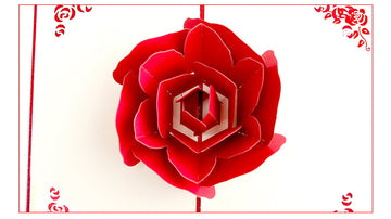 GC203 - Rose Valentine Gift 3D Pop Up Greeting Card